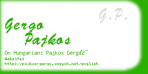 gergo pajkos business card